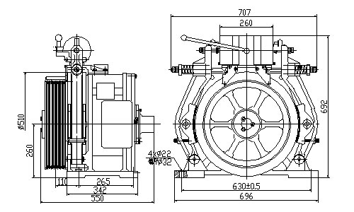 Motorji s trajnimi magneti redkih zemelj (REPM MOTORS), YTW2-260GD